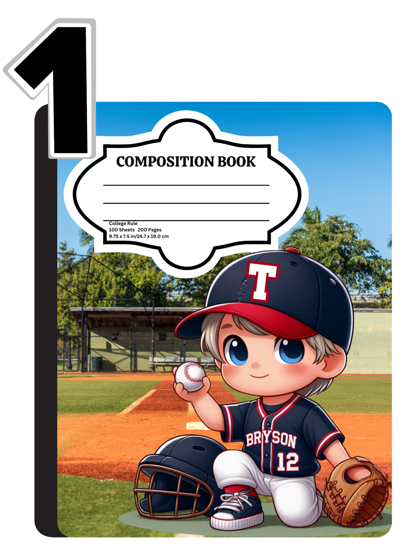 Baseball Composition Notebook Covers