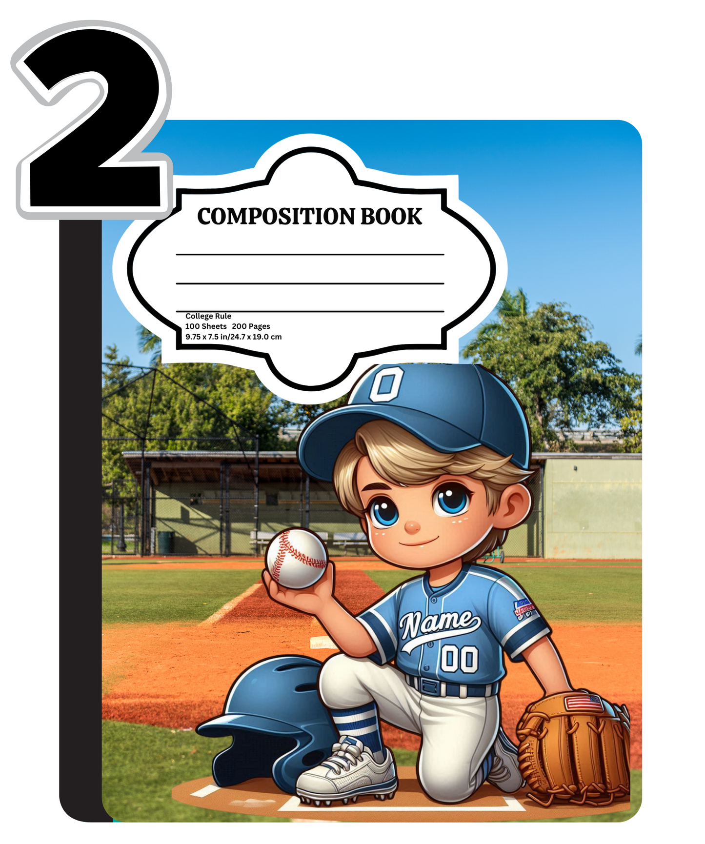 Baseball Composition Notebook Covers