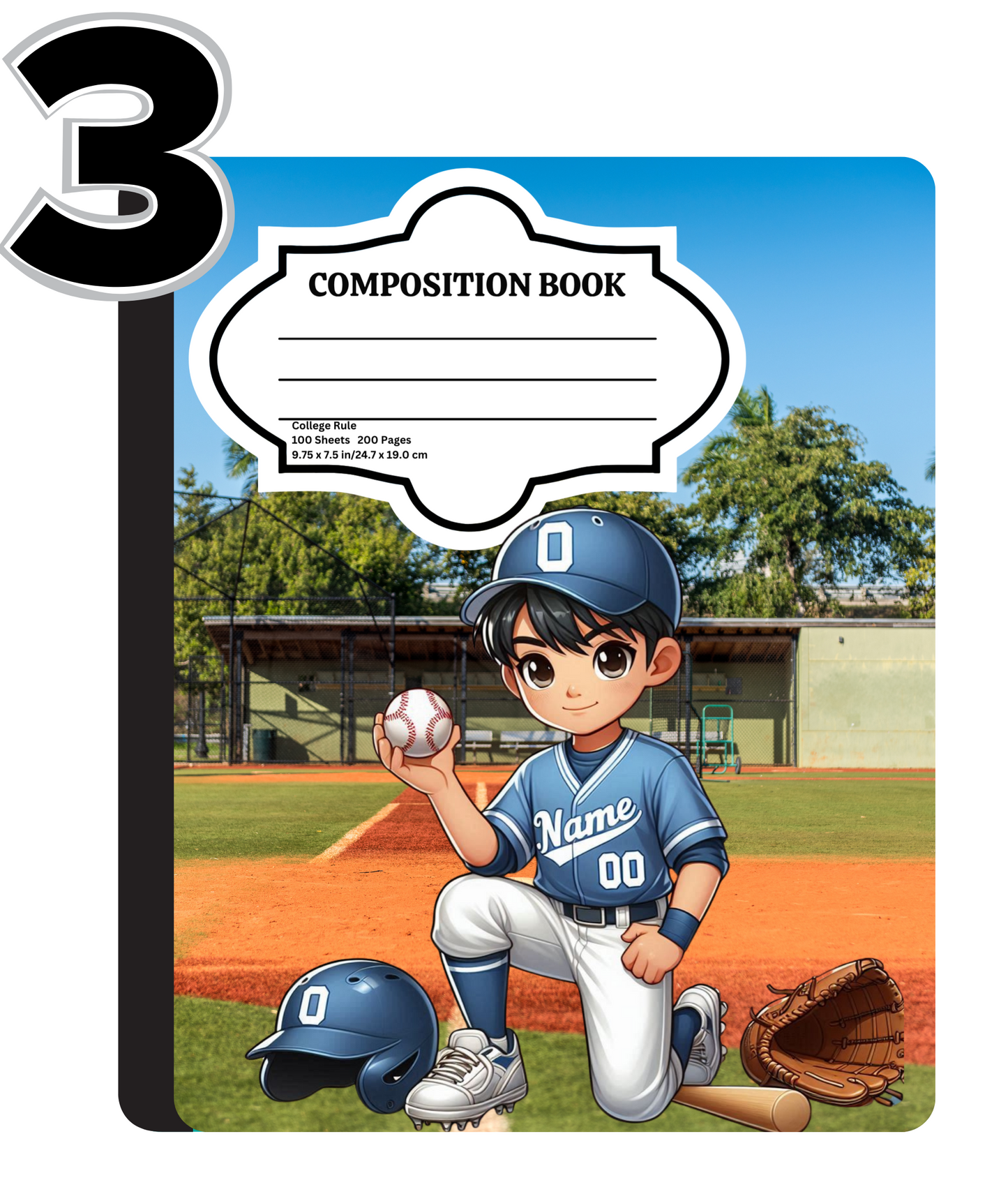 Baseball Composition Notebook Covers