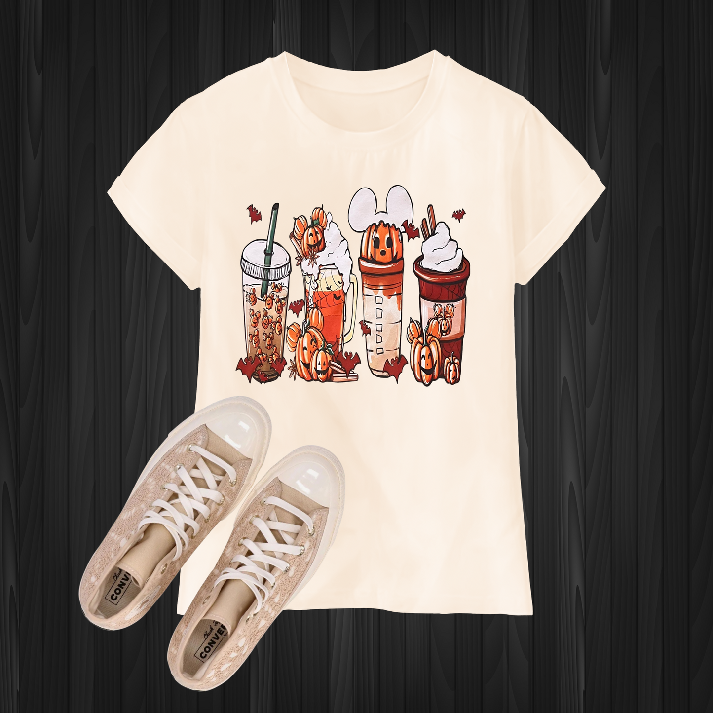 Fall Tumbler T-Shirt - Beige