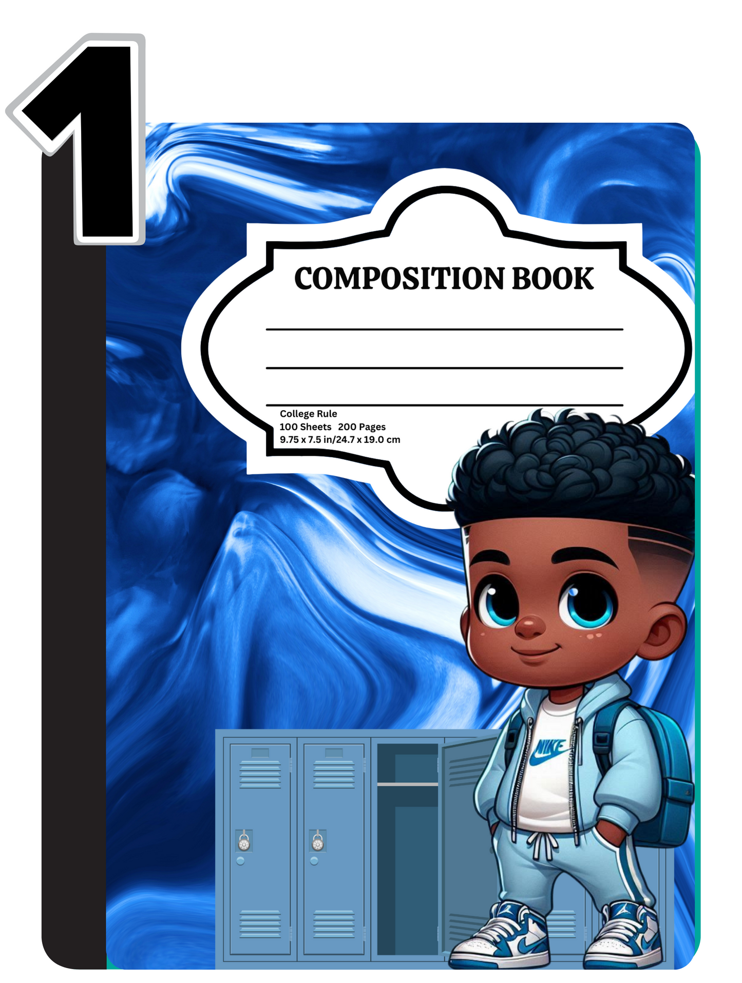 Blue Locker Composition Notebook Covers