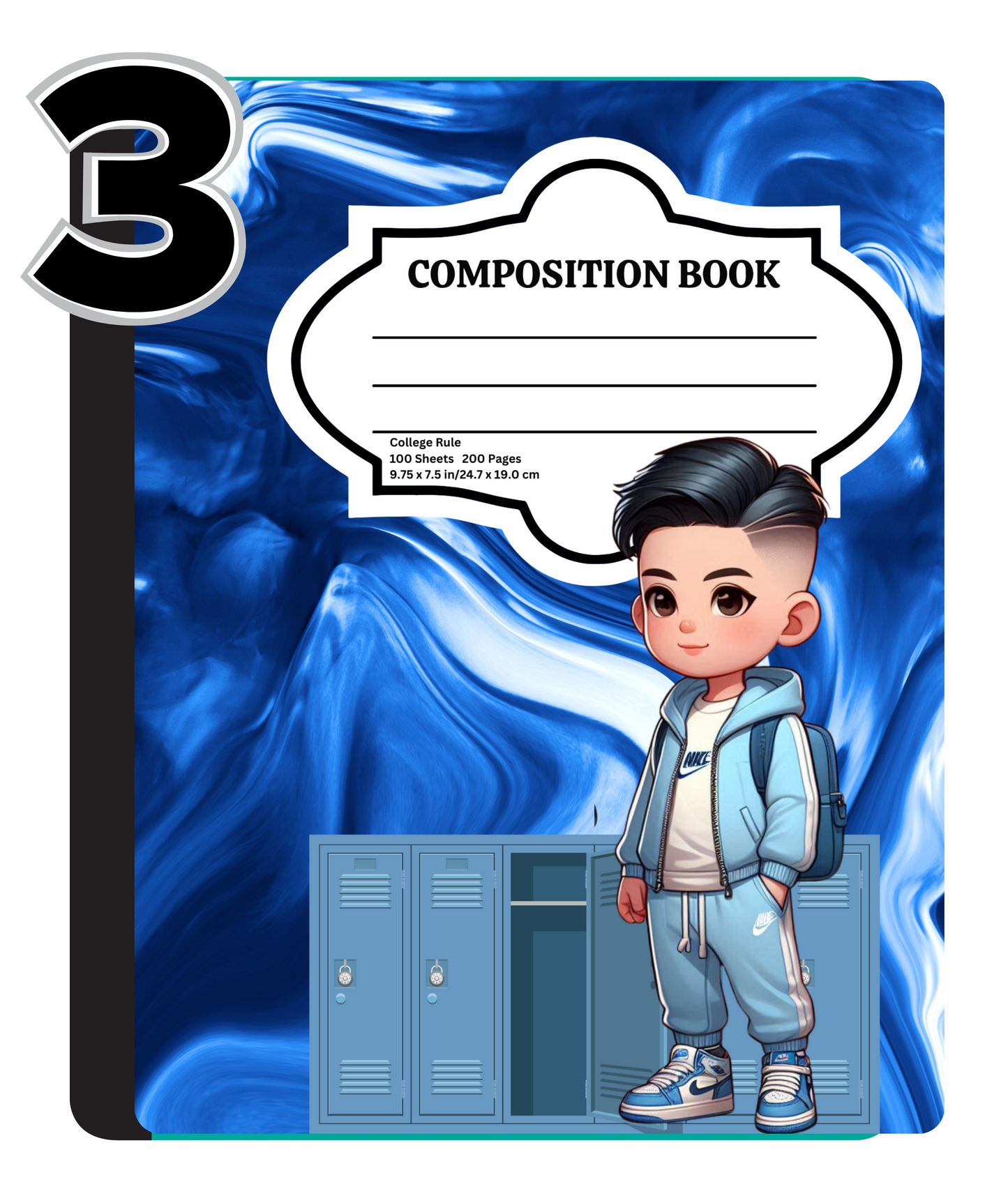 Blue Locker Composition Notebook Covers