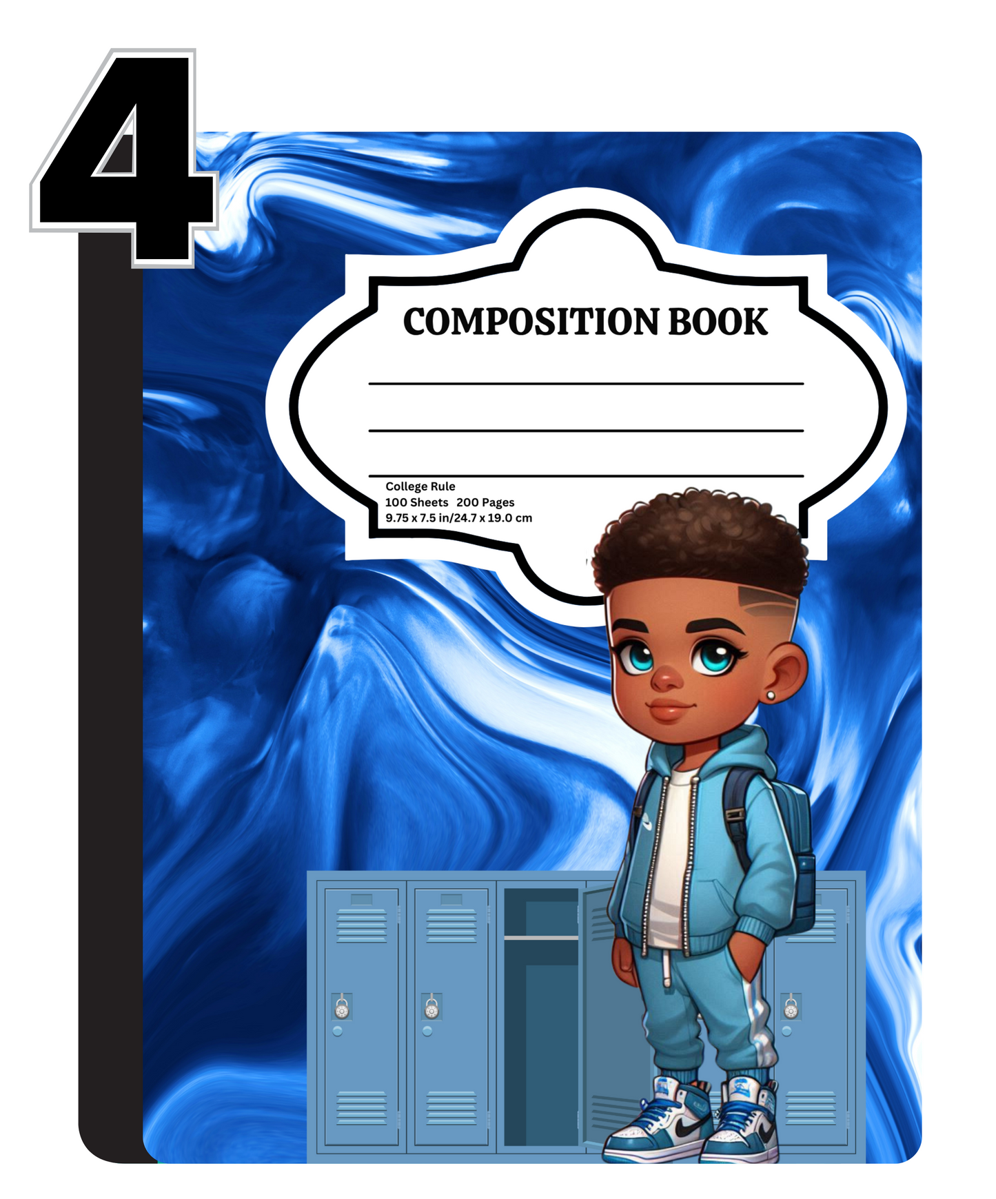 Blue Locker Composition Notebook Covers