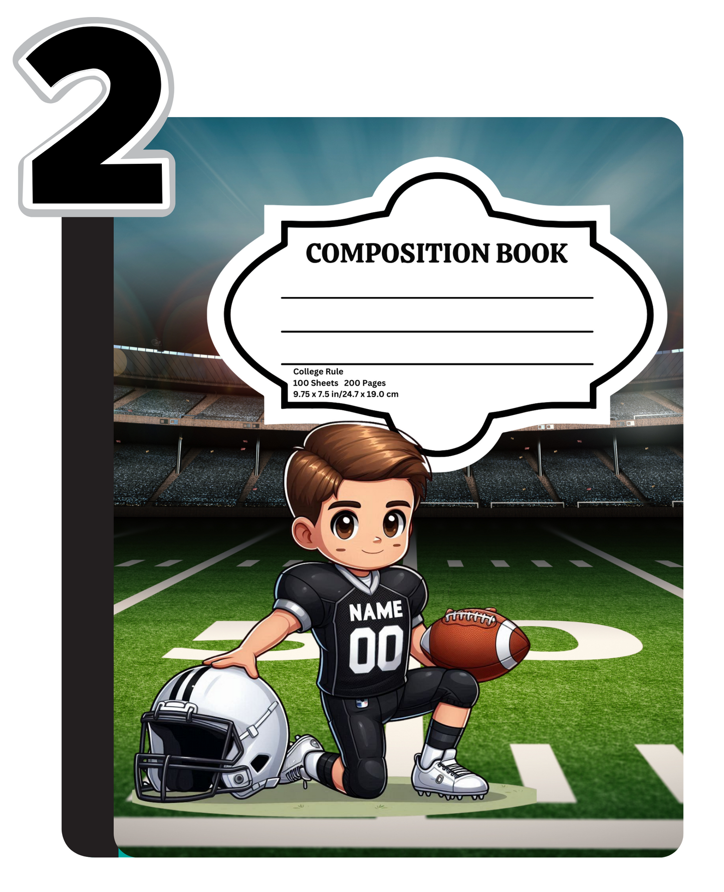 Football Composition Notebook Covers