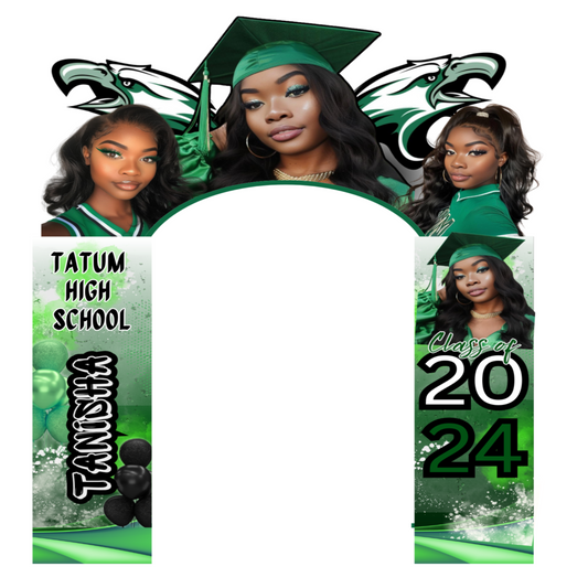 Grad Green Arch Template "Canva"