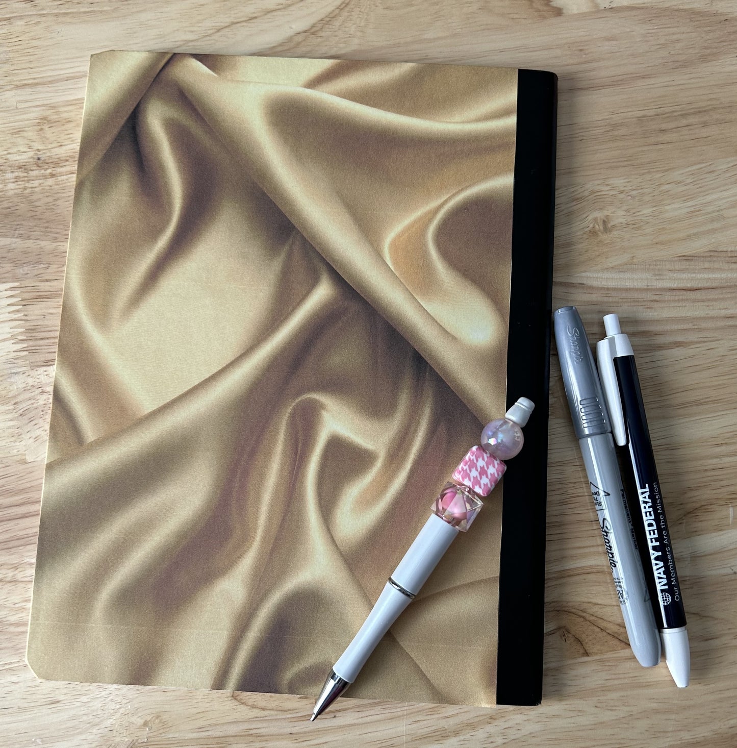 Gold Silk Composition Notebook Covers