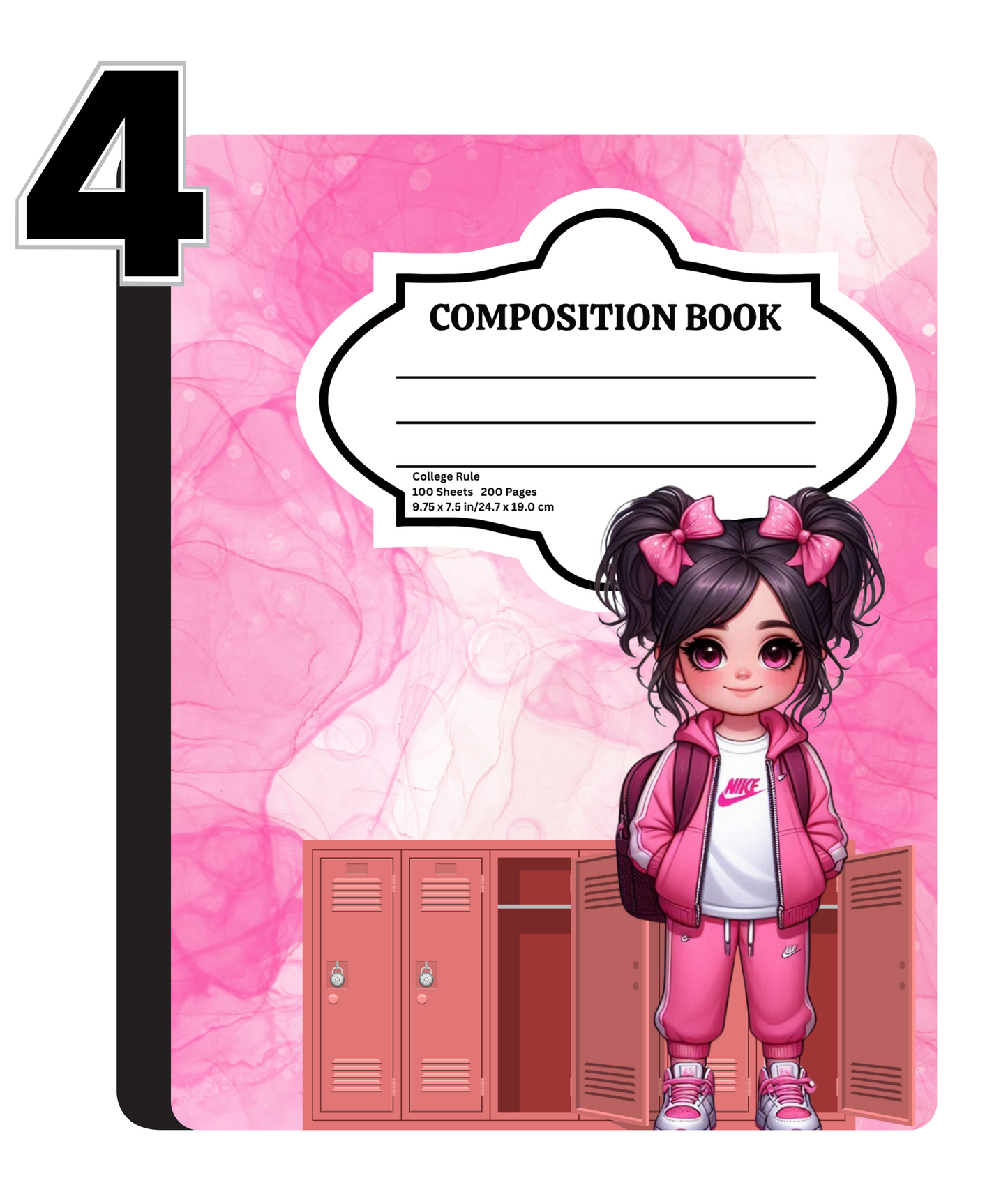 Pink Locker Composition Notebook Covers